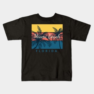 Miami Beach Florida Vintage Kids T-Shirt